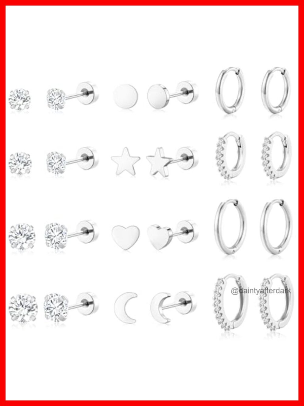 Gold Hoop Earrings Set for Women Twisted Huggie Hoops 14K Gold Plated
